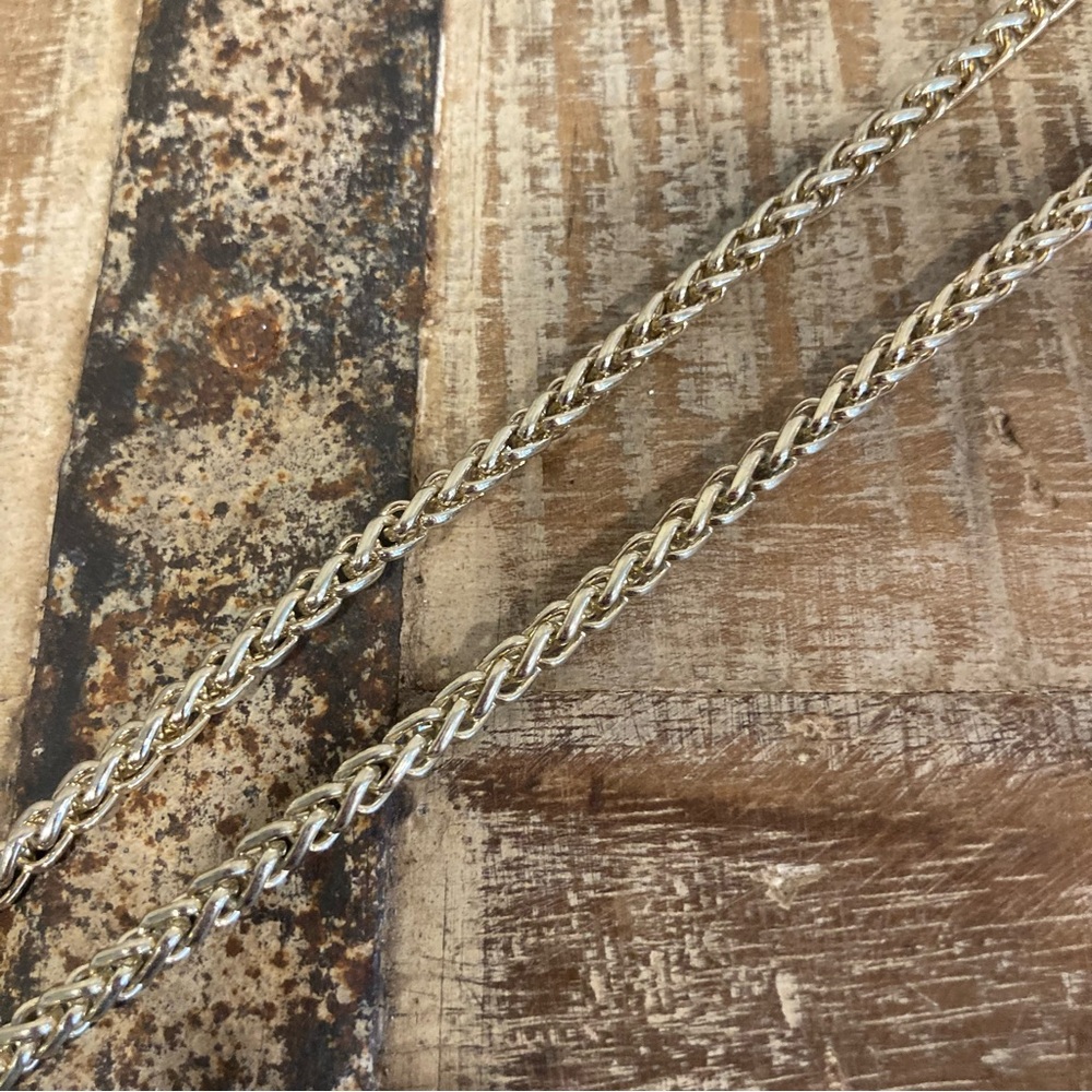 WHBM Gold Tone Tassel and Chain Necklace Faux Crystals Faux Pearls Long - Picture 13 of 13